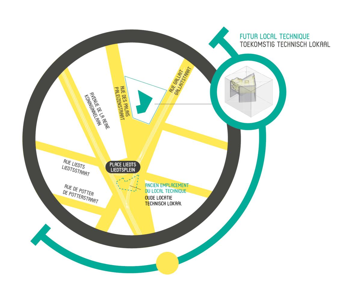 Werken op het Liedtsplein - Travaux à la place Liedts